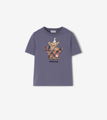Cosy Bear Cotton T shirt Damson ®