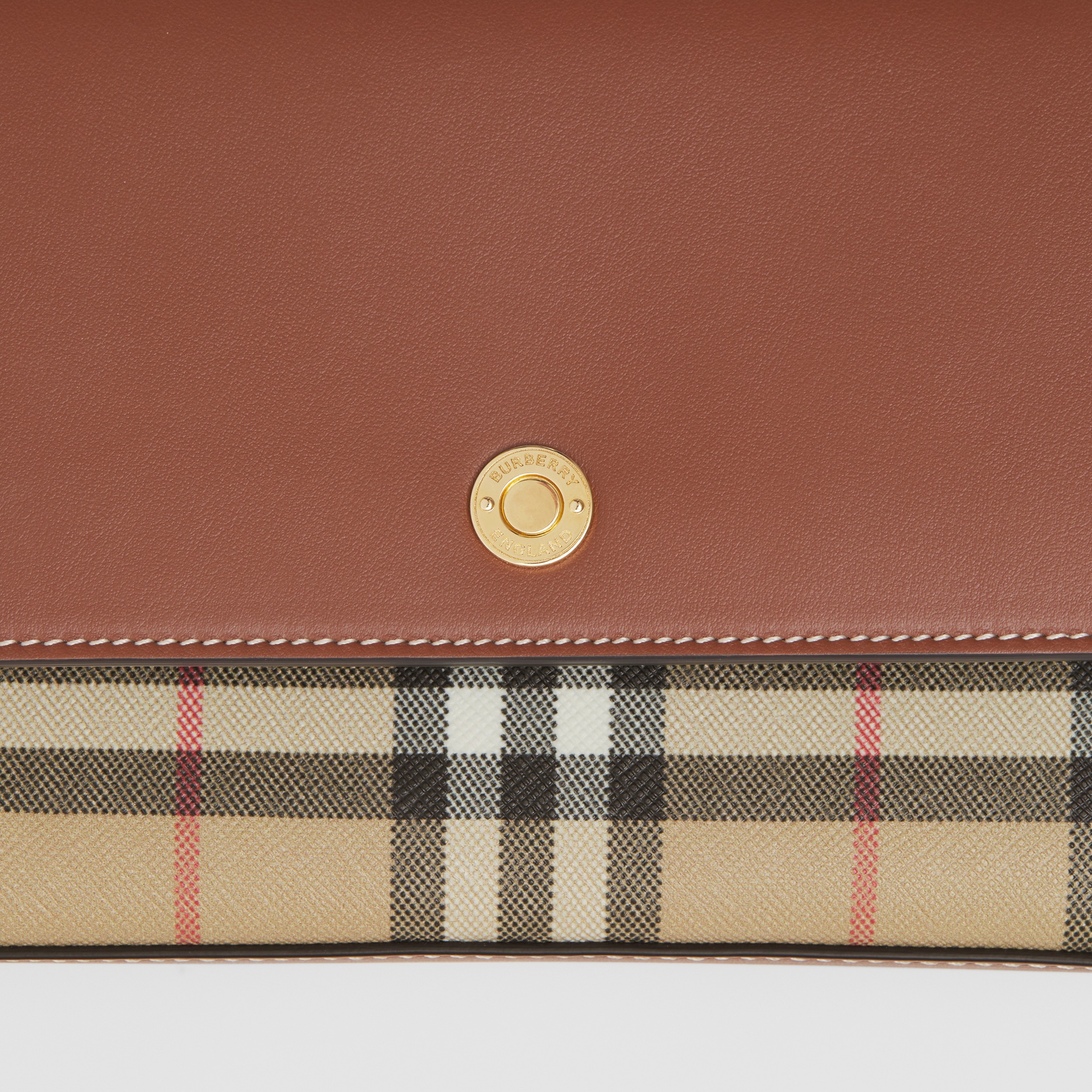 Bio-based Vintage Check and Leather Penny Bag in Archive Beige/tan - Women | Burberry® Official - 2