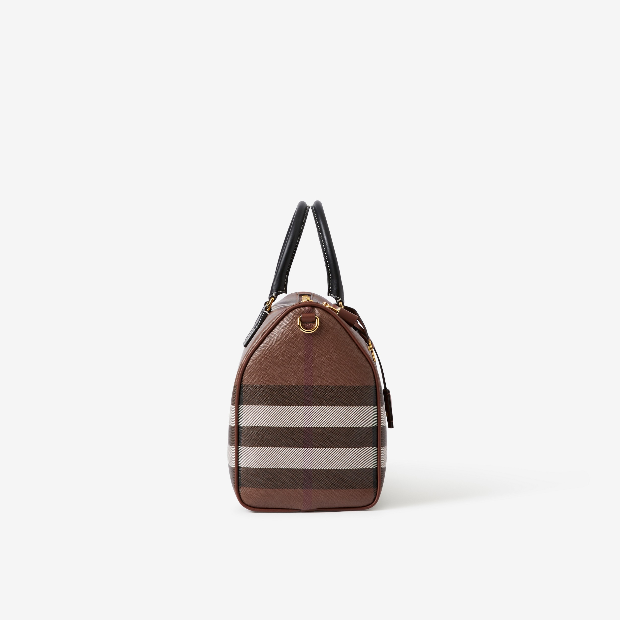 Check Medium Bowling Bag in Dark Birch Brown - Women | Burberry® Official - 2