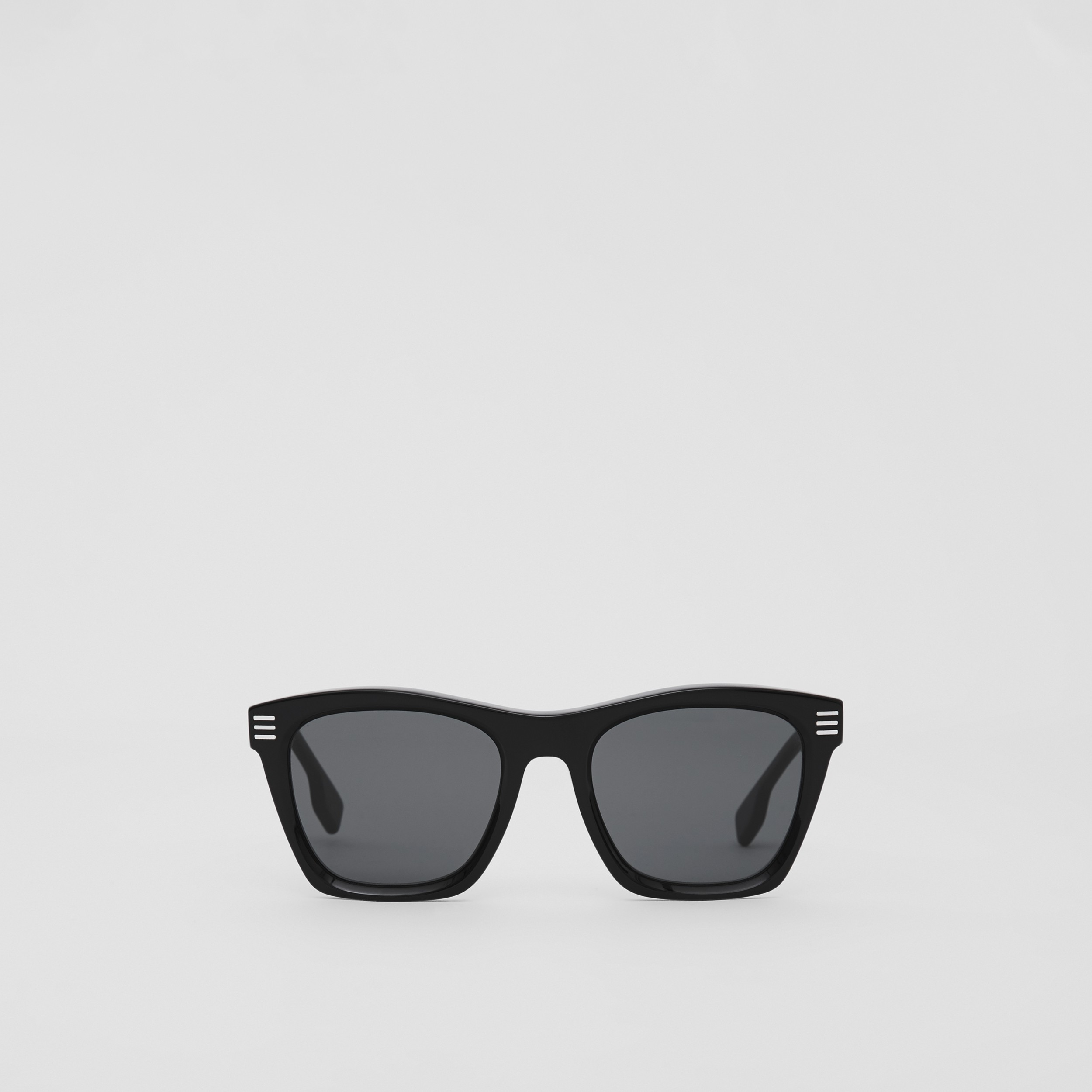 Logo Detail Square Frame Sunglasses in Black - Men | Burberry® Official - 1