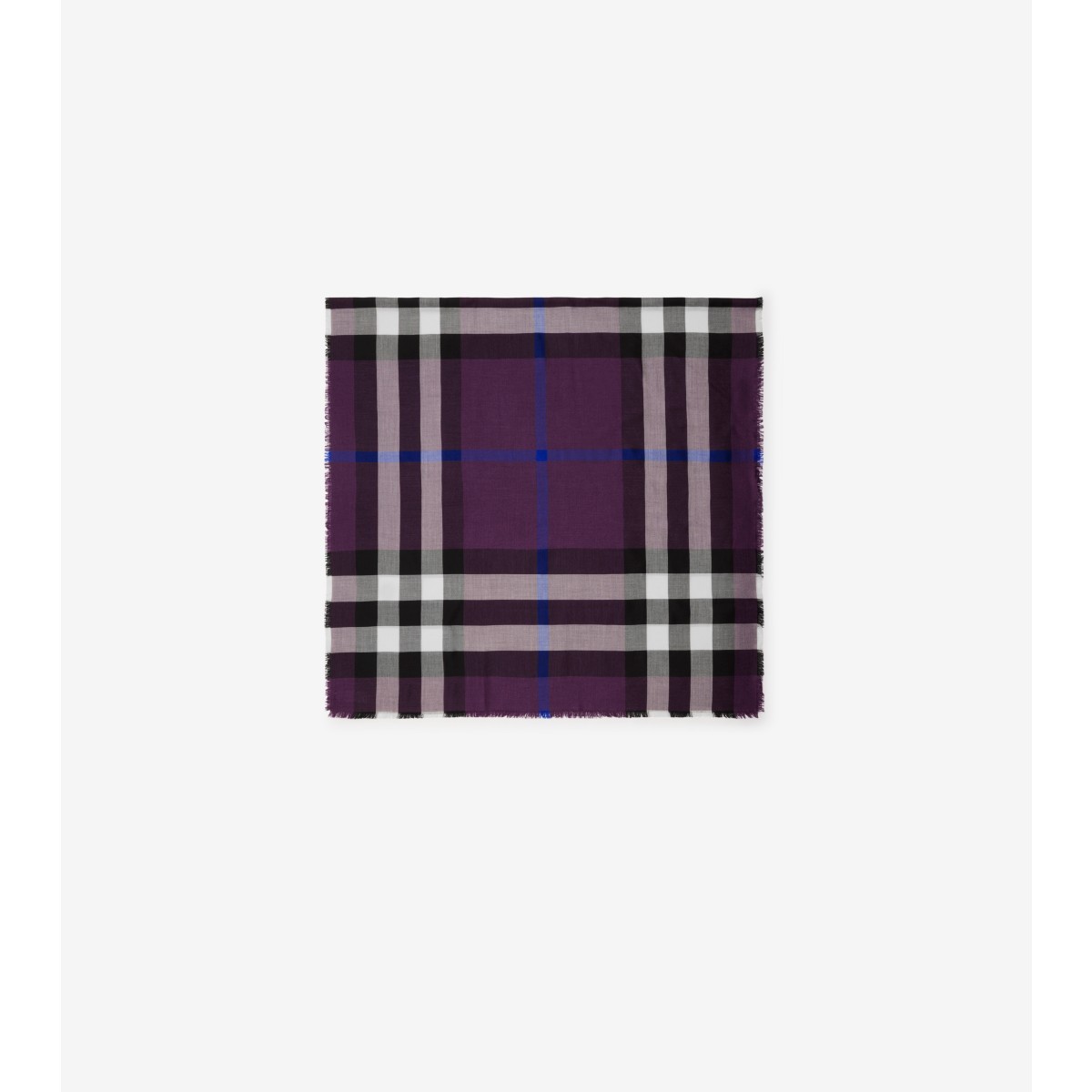  Check Cashmere Silk Scarf