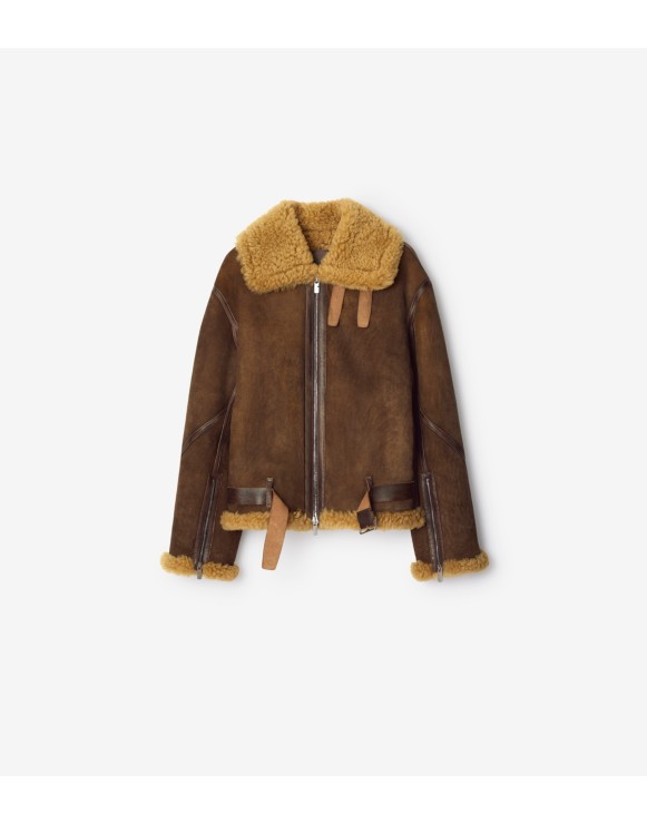 Burberry バーバリーリアルムートンレザーライダースジャケット