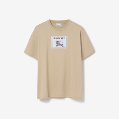 Cotton Shirt In Camel Burberry®