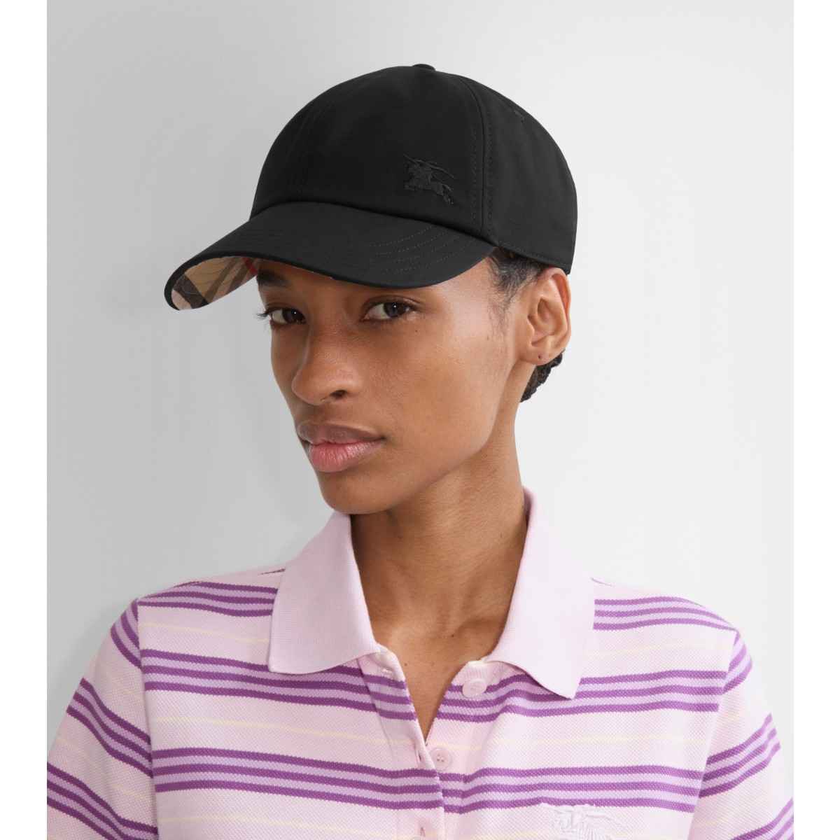  Check Gabardine Baseball Cap