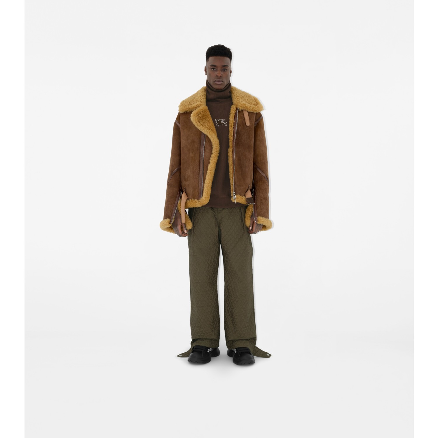 Burberry mens shearling on sale