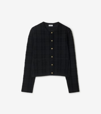 Wool Blend Jacket in Black - Women | Burberry® Official