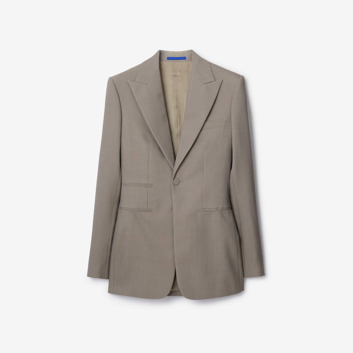 Shop Burberry Wool Tailored Jacket In Wax