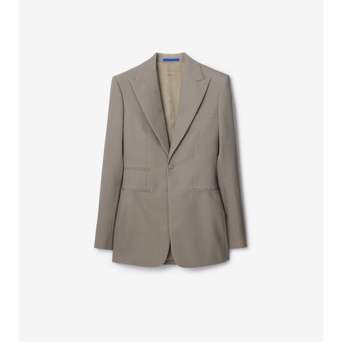 Shop Burberry Wool Tailored Jacket In Wax