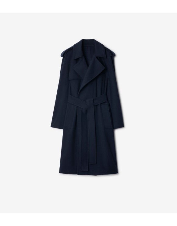 Navy burberry trench coat best sale