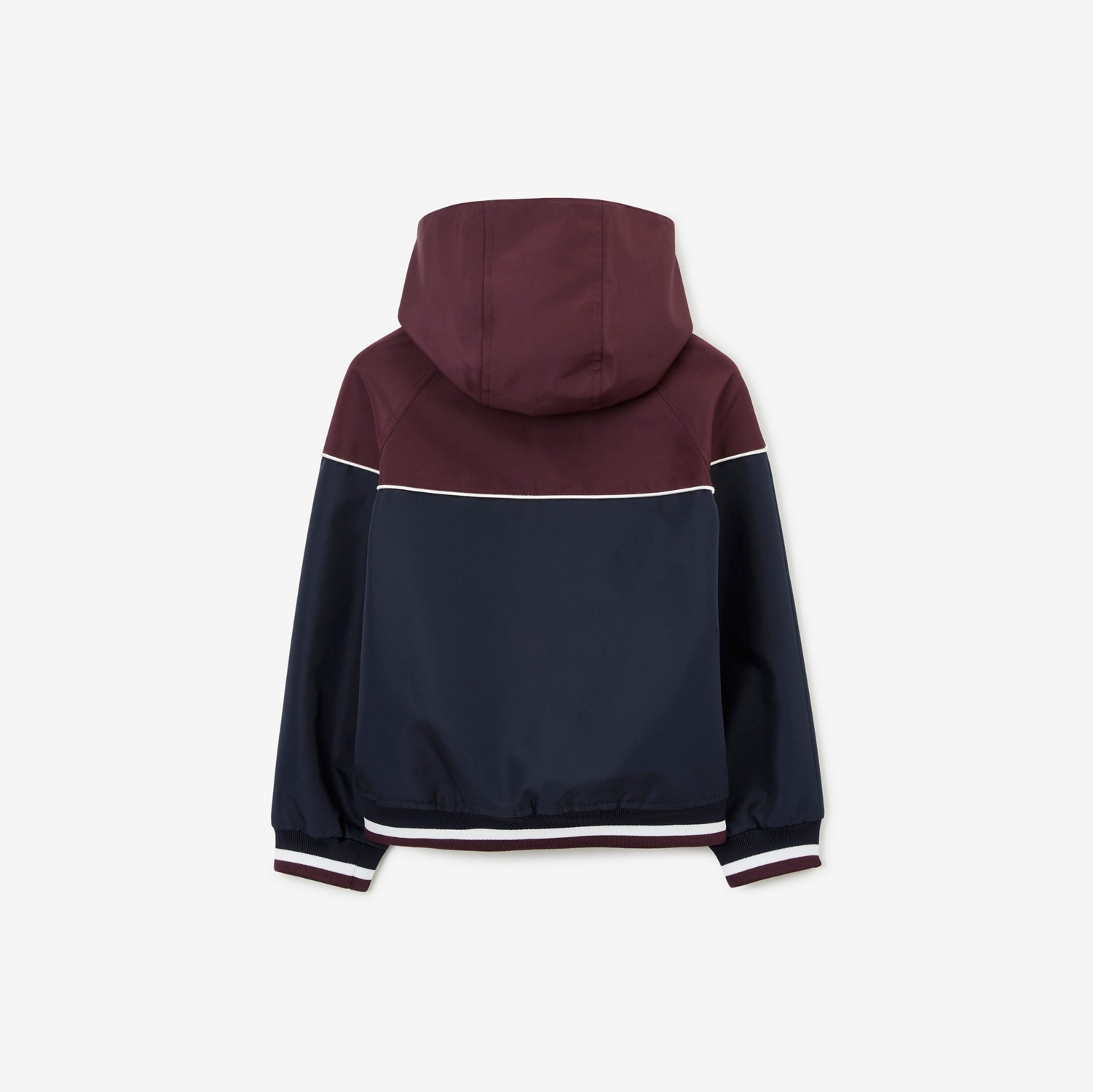 College Graphic Hooded Jacket in Deep Maroon | Burberry® Official