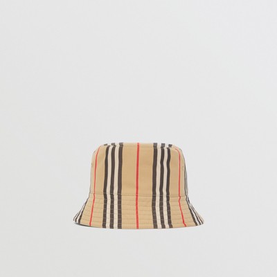 Reversible Icon Stripe Cotton Bucket Hat