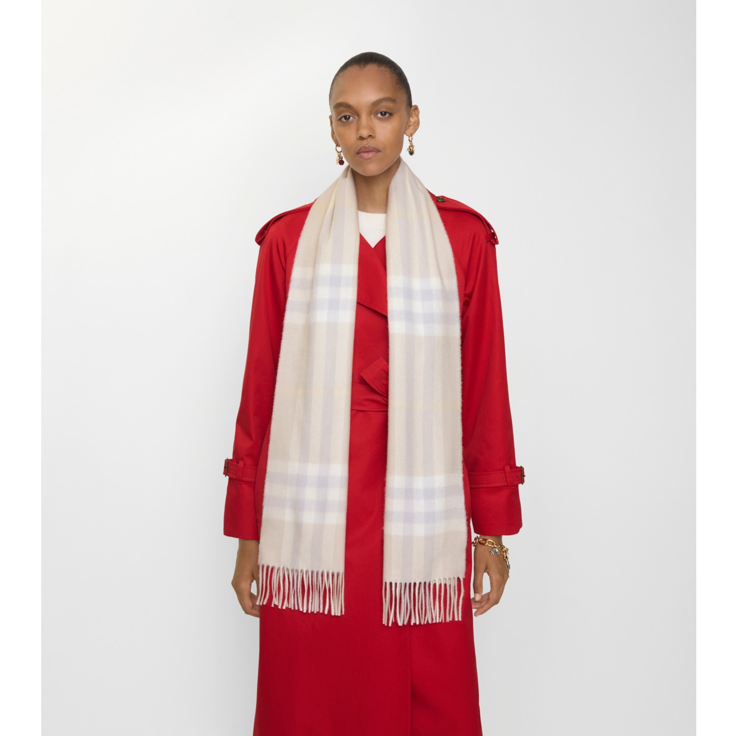 Check Cashmere Scarf