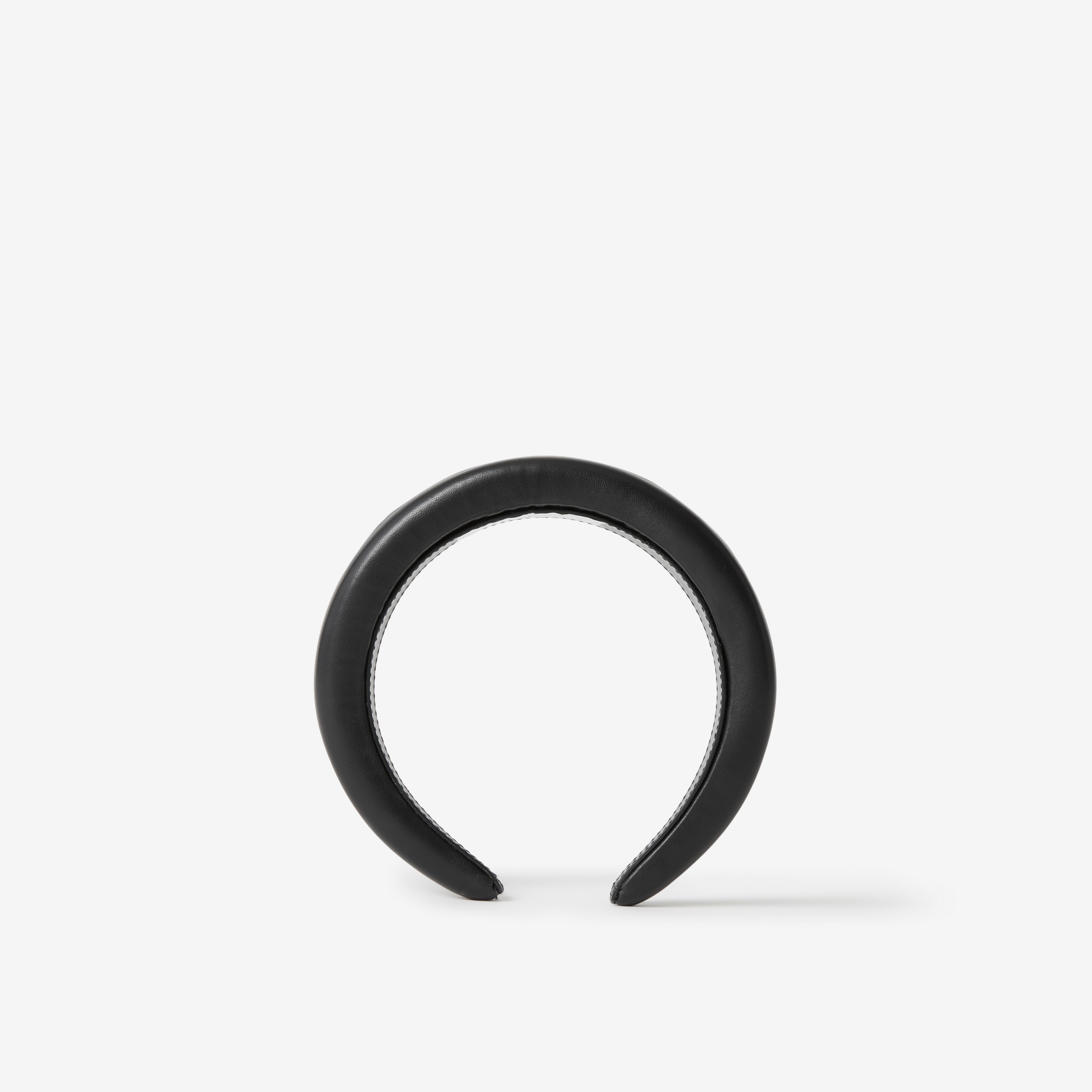 Arco de cabelo de couro com logotipo (Preto) | Burberry® oficial - 3
