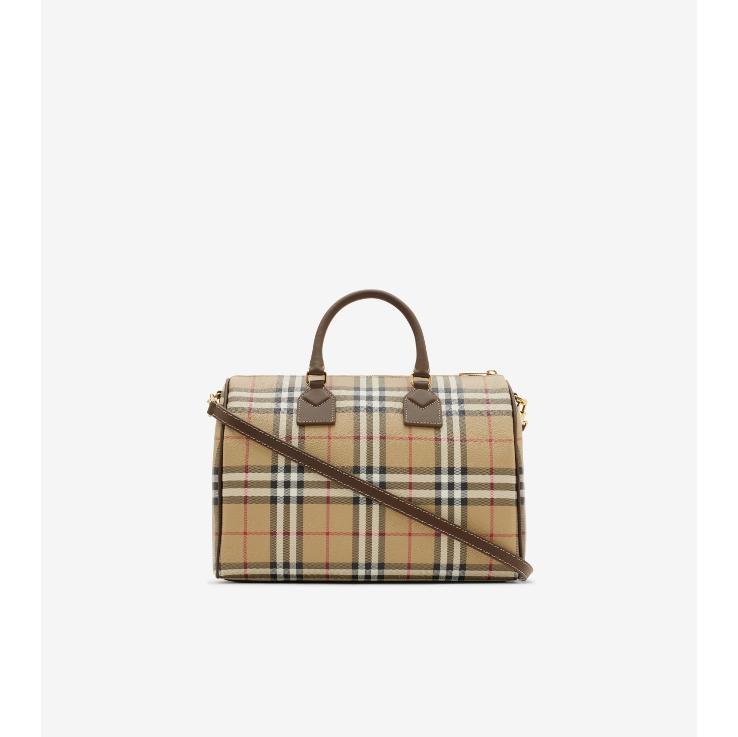 Medium Check Bowling Bag in Military Women Burberry Official