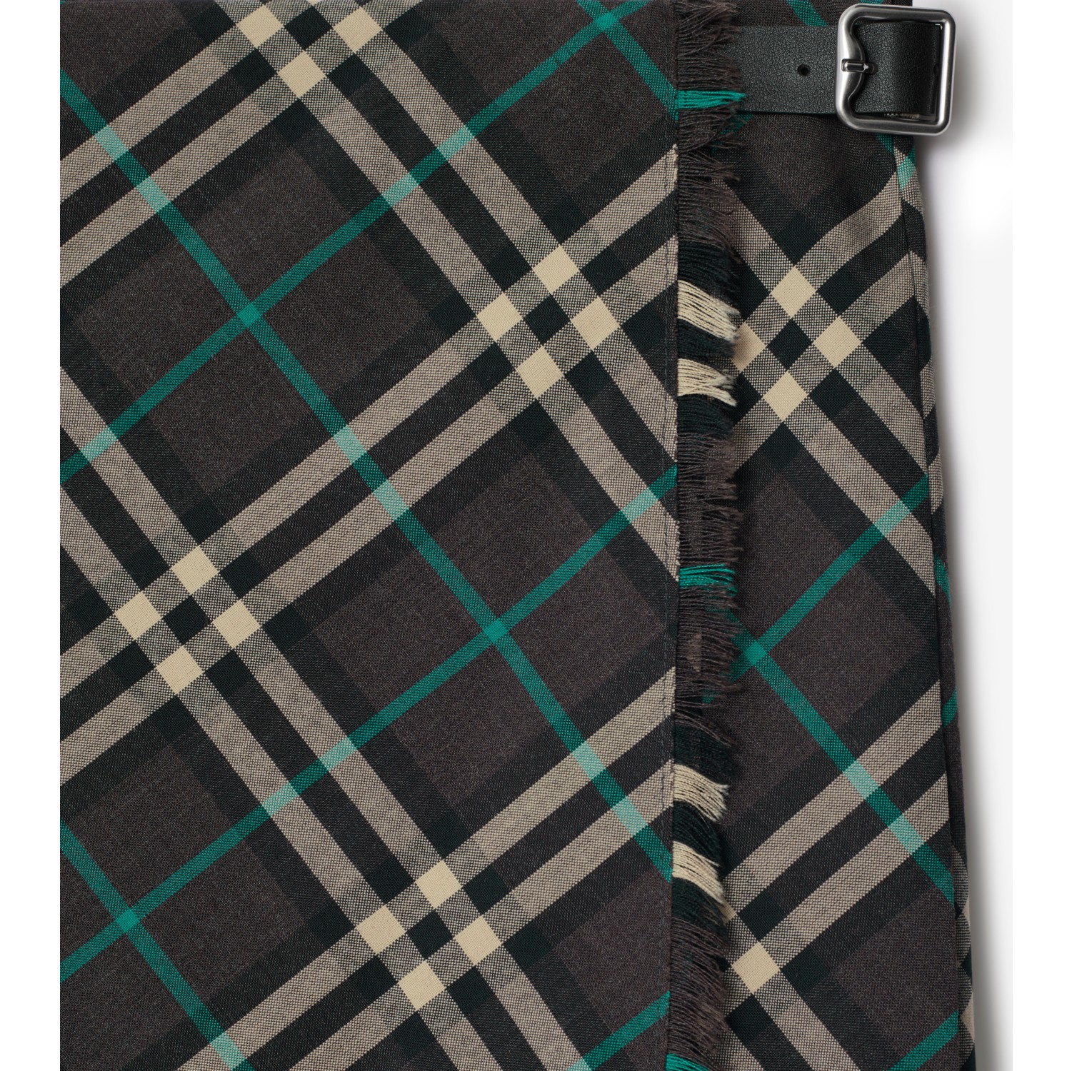 Minissaia kilt de mescla de lã em Check