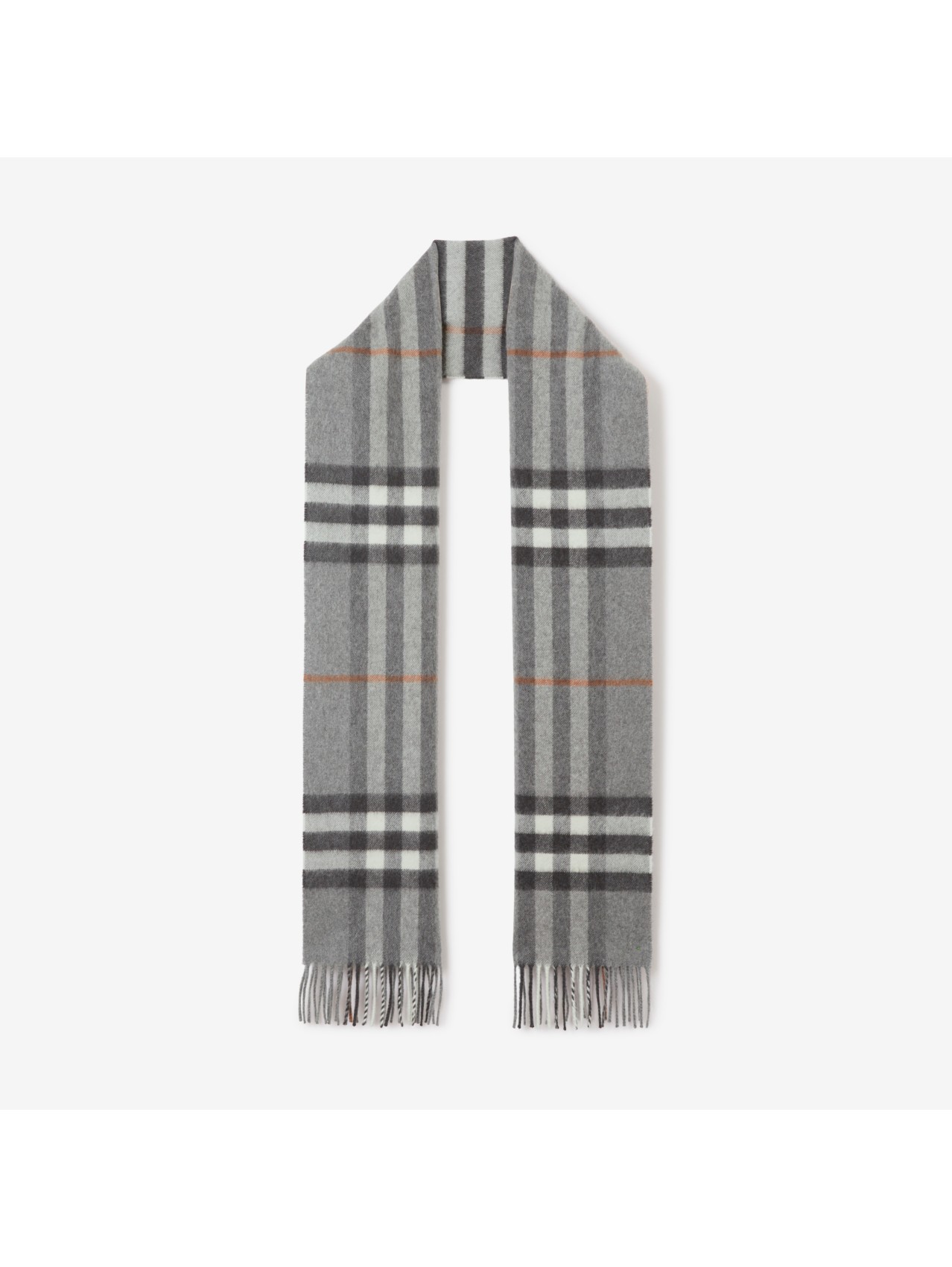 バーバリーチェック カシミアスカーフ (グレー) | Burberry®公式サイト