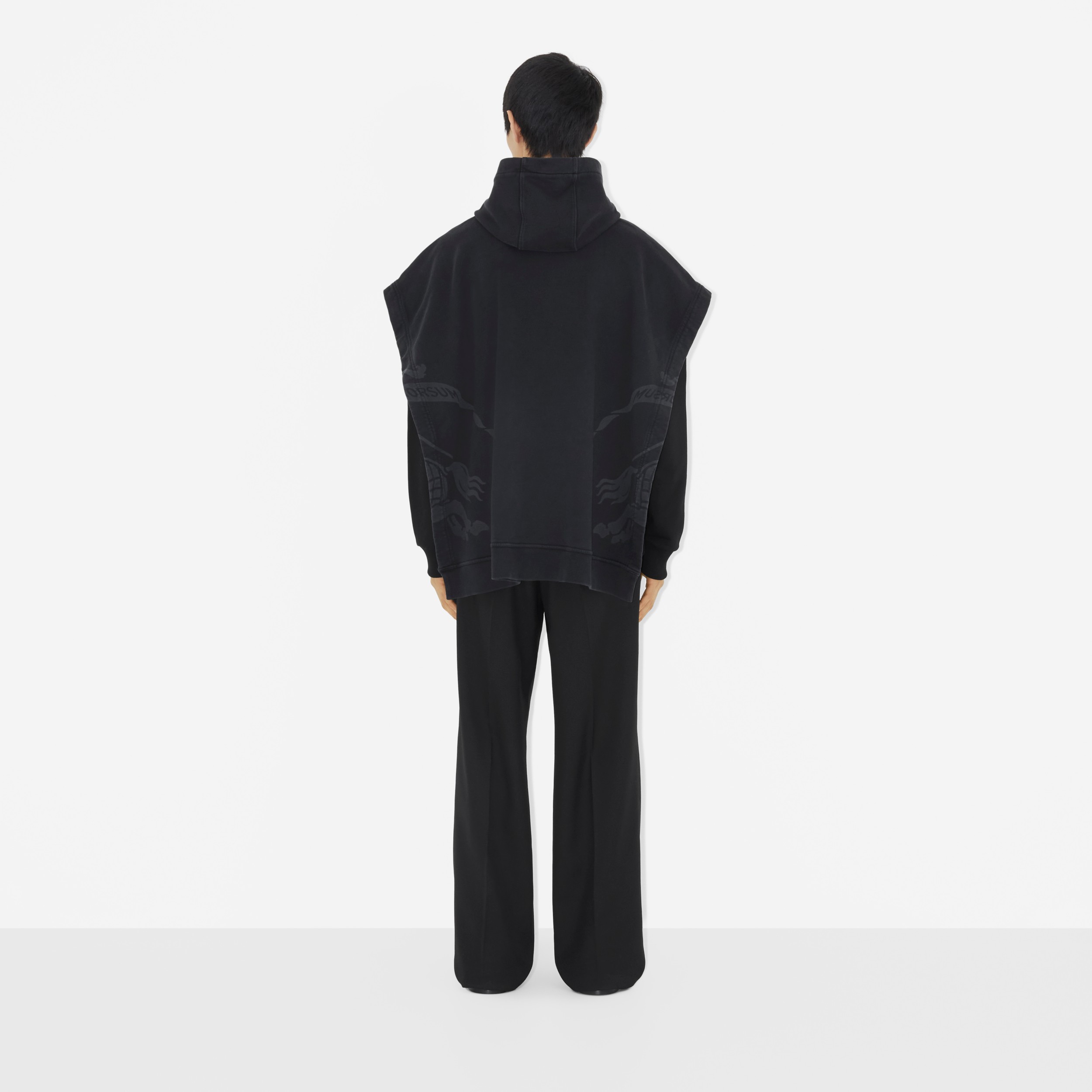 EKD Cotton Hooded Poncho in Black | Burberry® Official - 4