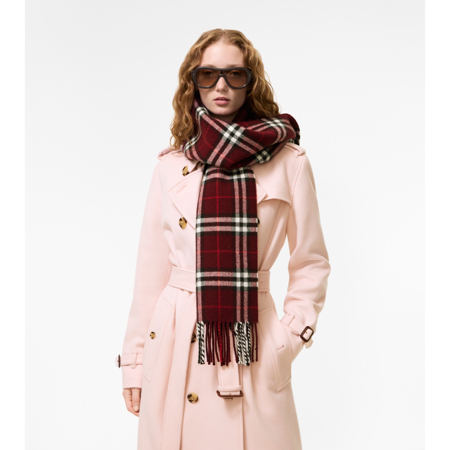 Sparkle Check Cashmere Scarf - thumbnail 10