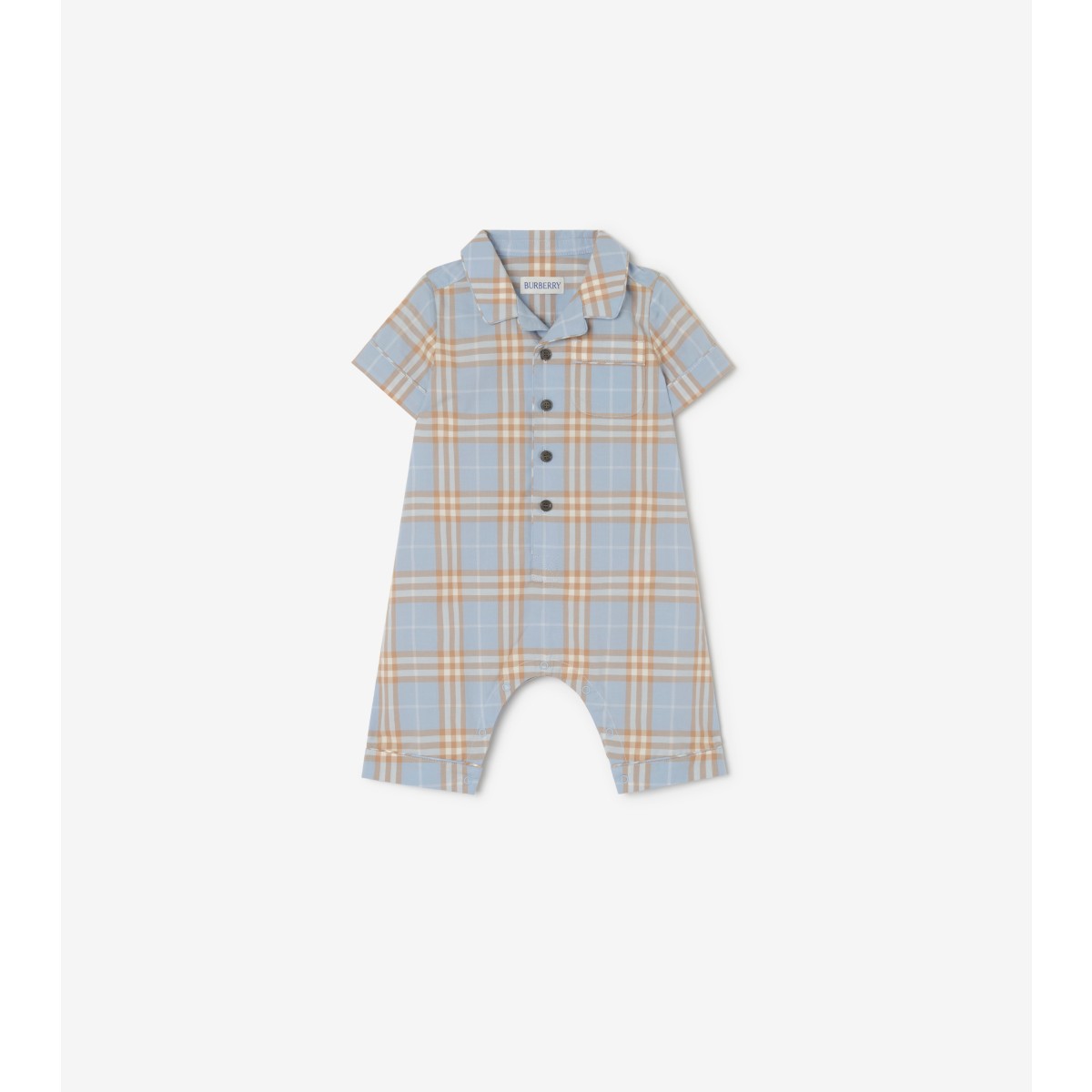  Check Cotton Playsuit