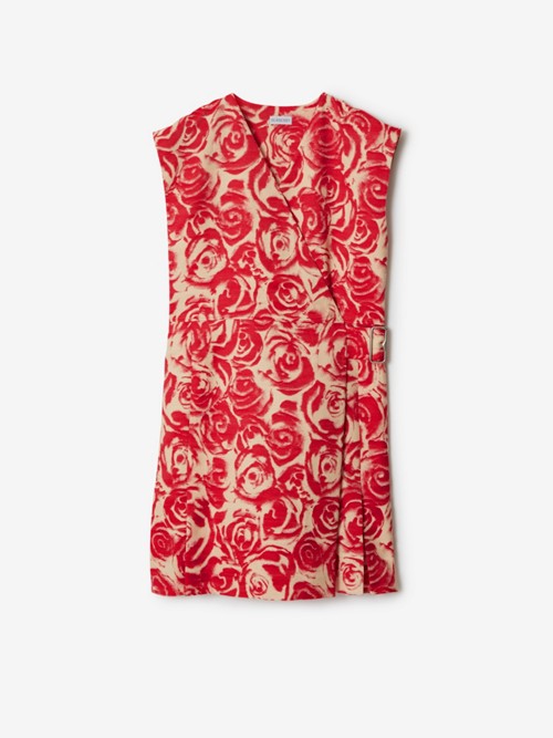 BURBERRY Rose Cotton Blend Dress
