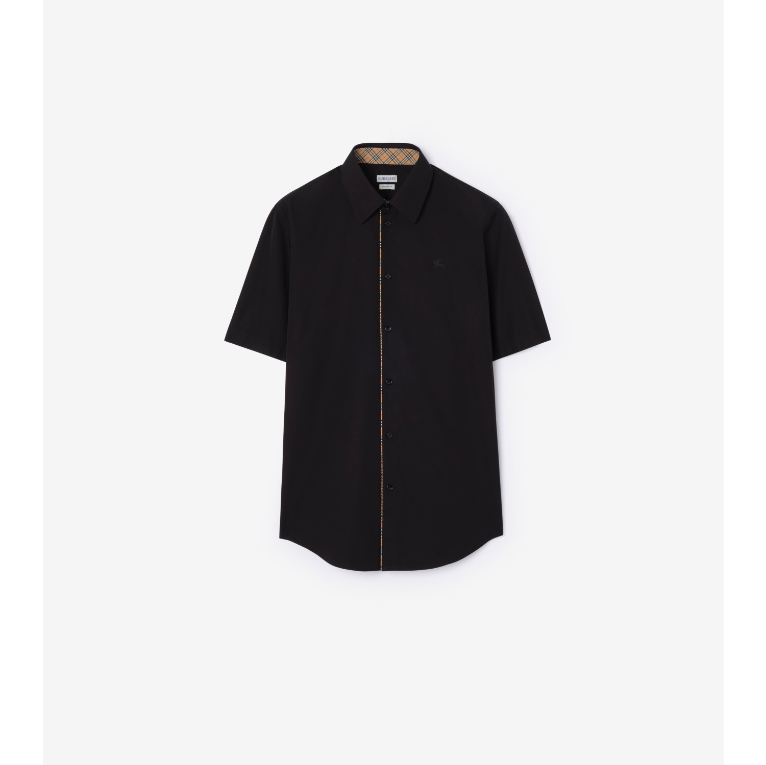 Classic Fit Check Piping Cotton Poplin Shirt