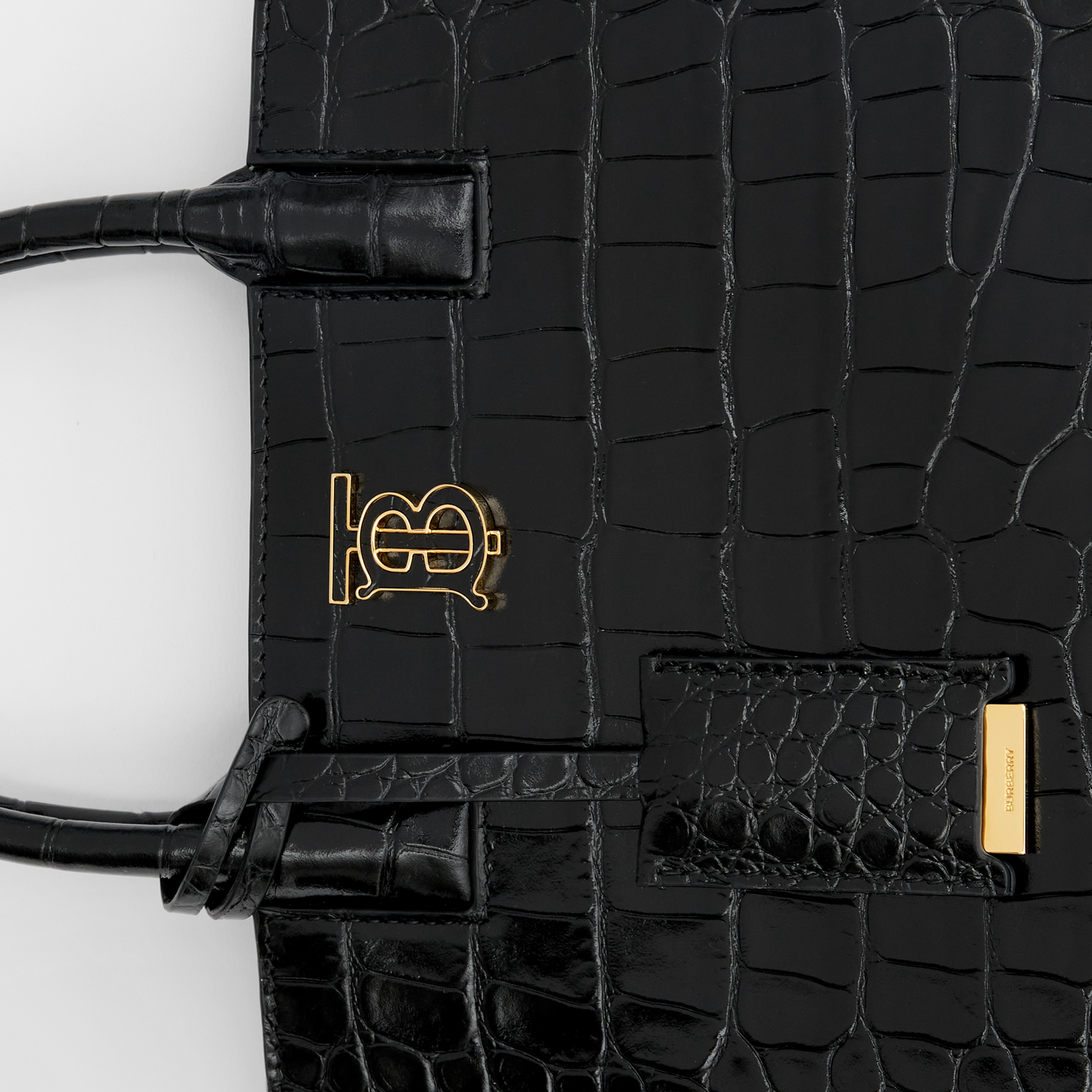 Handtasche „Frances“ aus geprägtem Leder im Kleinformat (Schwarz) - Damen | Burberry® - 2