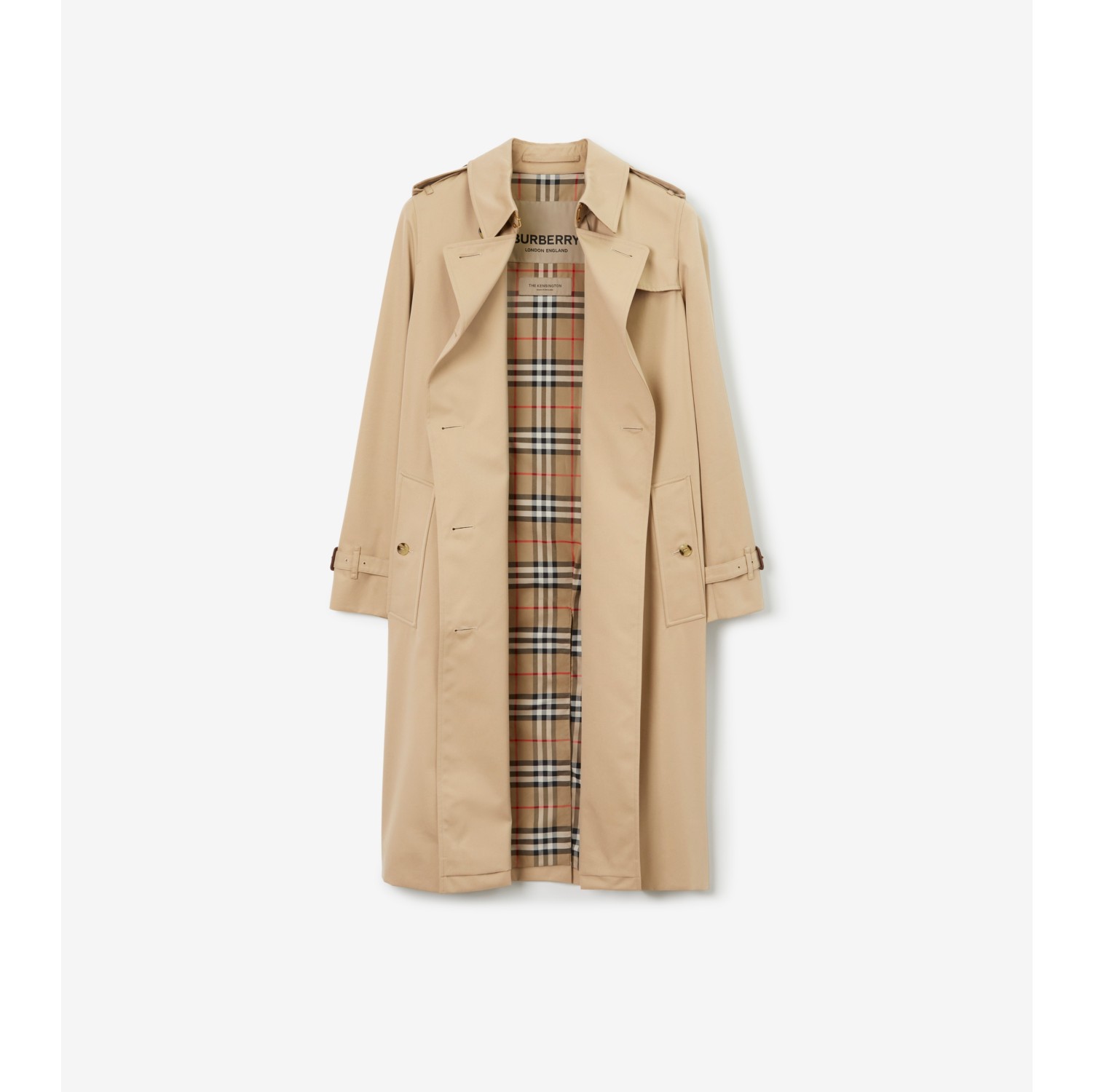 Long Kensington Heritage Trench Coat in Honey - Women