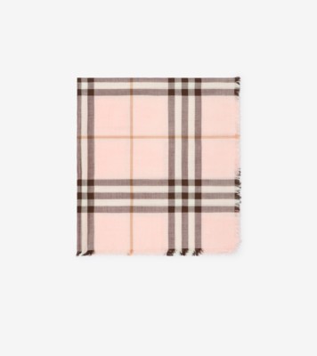 BURBERRY 現行タグ チェック TBロゴ スカーフ ピンク グレー BURBERRY 現行タグ チェック TBロゴ スカーフ ピンク グレー