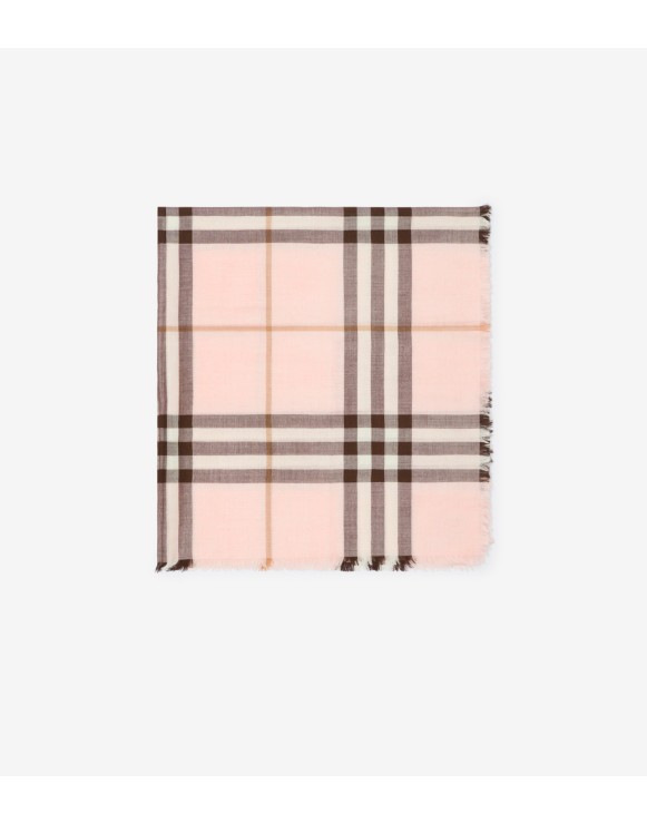 Reversible Check Wool Silk Scarf