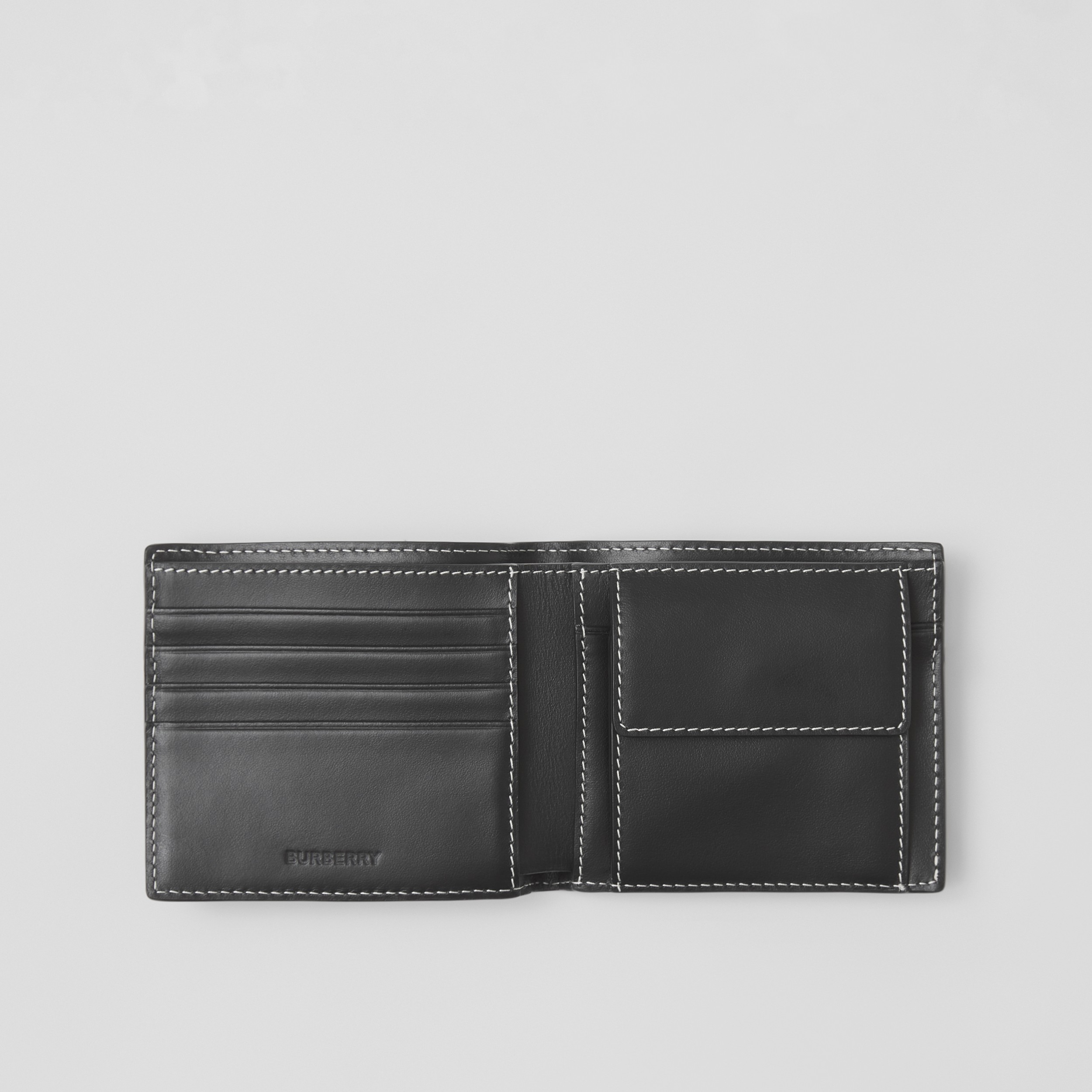 Exaggerated Check Bifold Coin Wallet in Dark Birch Brown - Men | Burberry® Official - 2