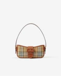 Bolsa sling com estampa Check em areia da Burberry