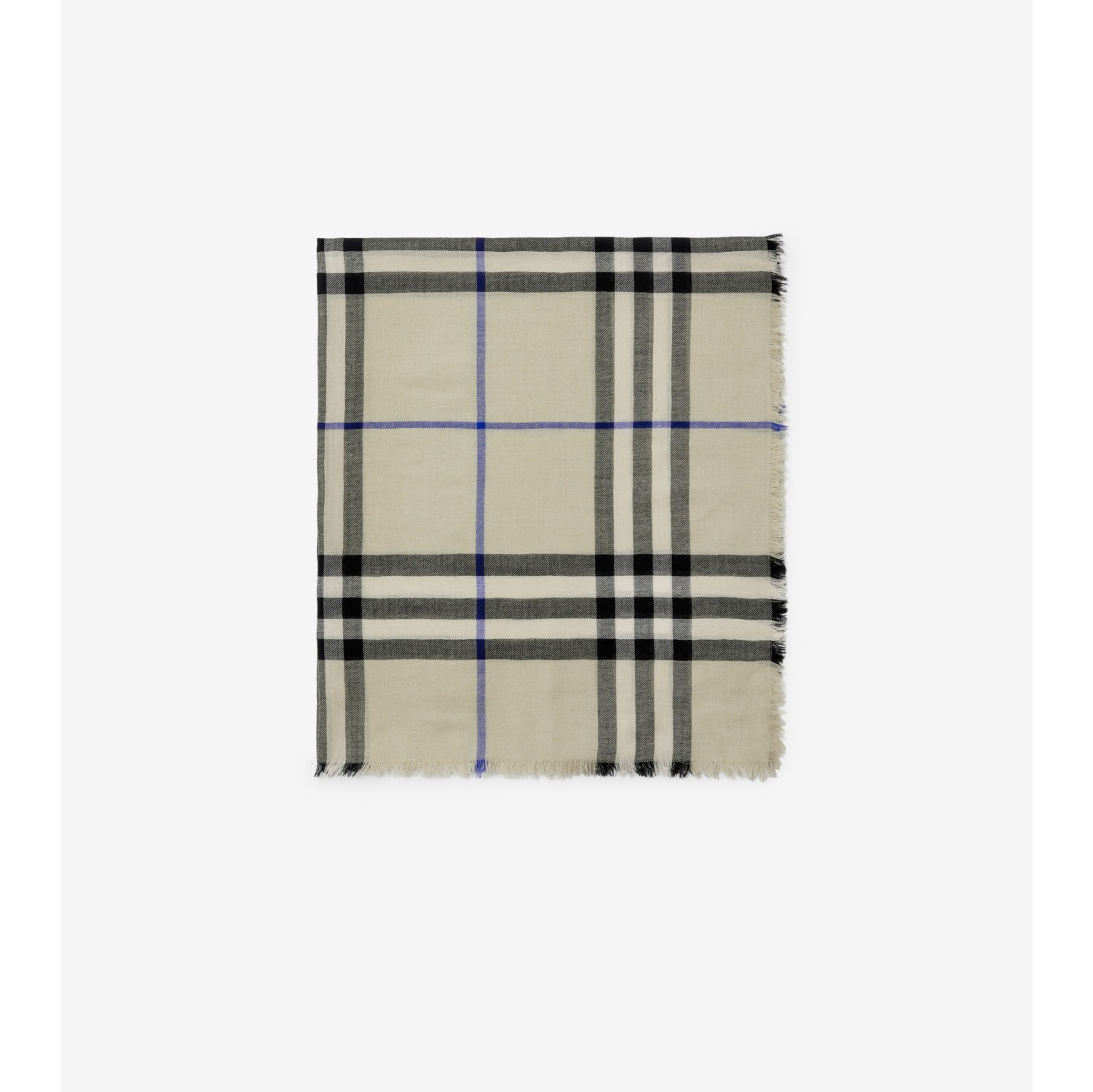 Check Wool Scarf in Lichen | Burberry® Official