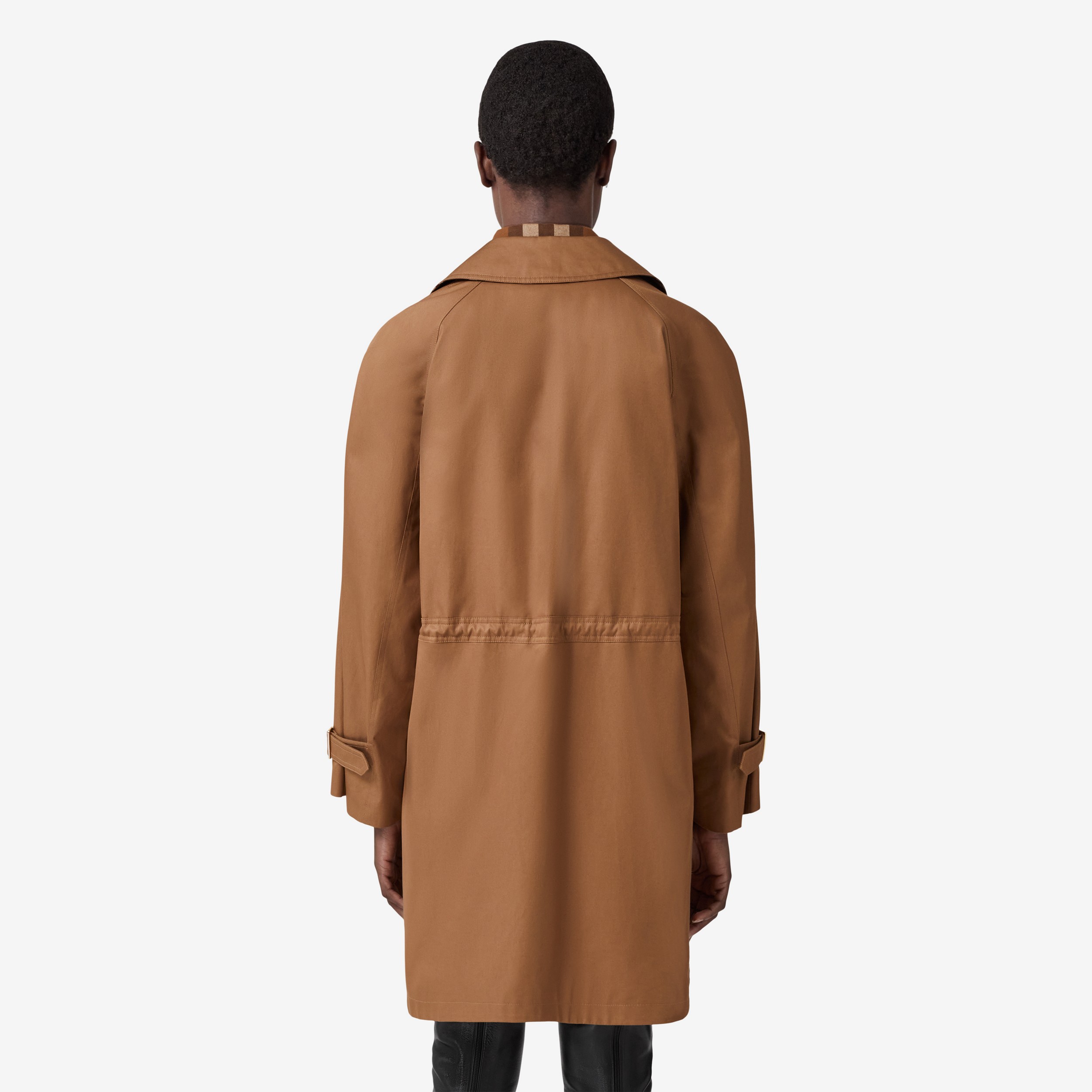 Car coat in gabardine di cotone con coulisse (Caramello Polvere) - Donna | Sito ufficiale Burberry® - 3