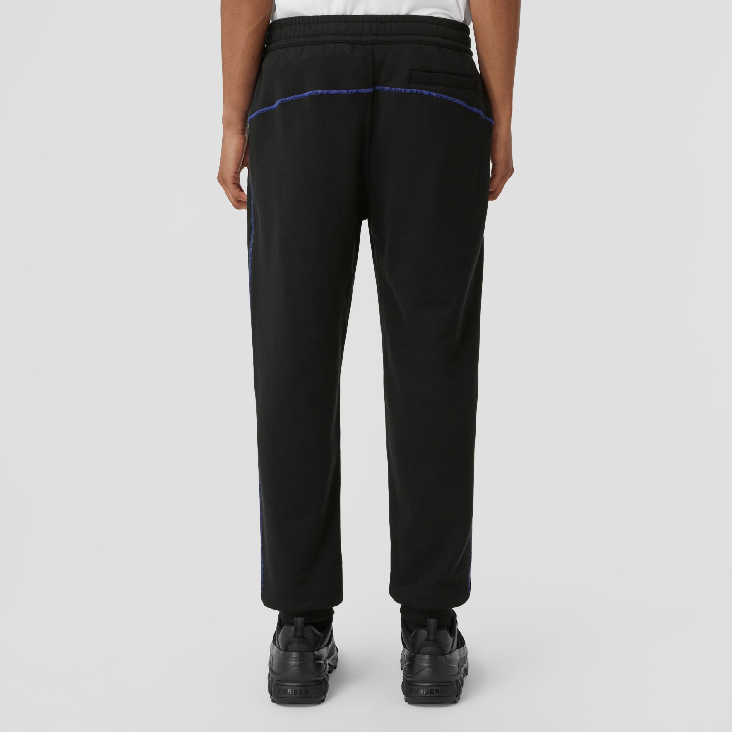 Logo Graphic Appliqué Cotton Jogging Pants in Black - Men | Burberry® Official - 3