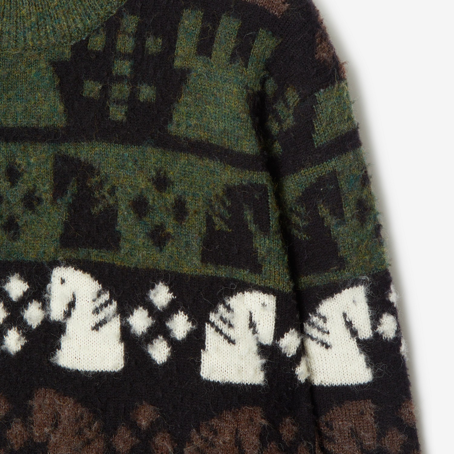Chess Wool Blend Sweater in Black - Men | Burberry® Official
