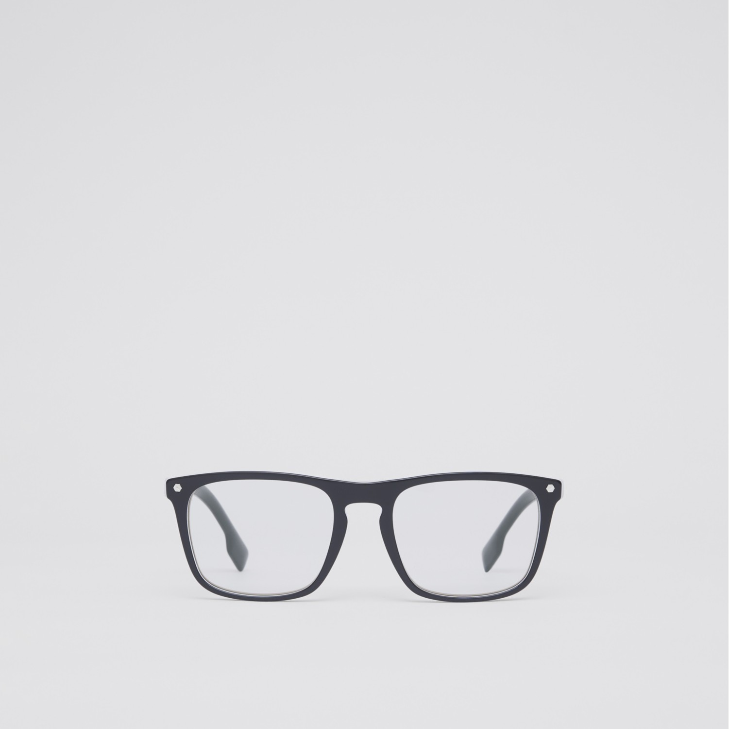 条纹装饰方框光学眼镜