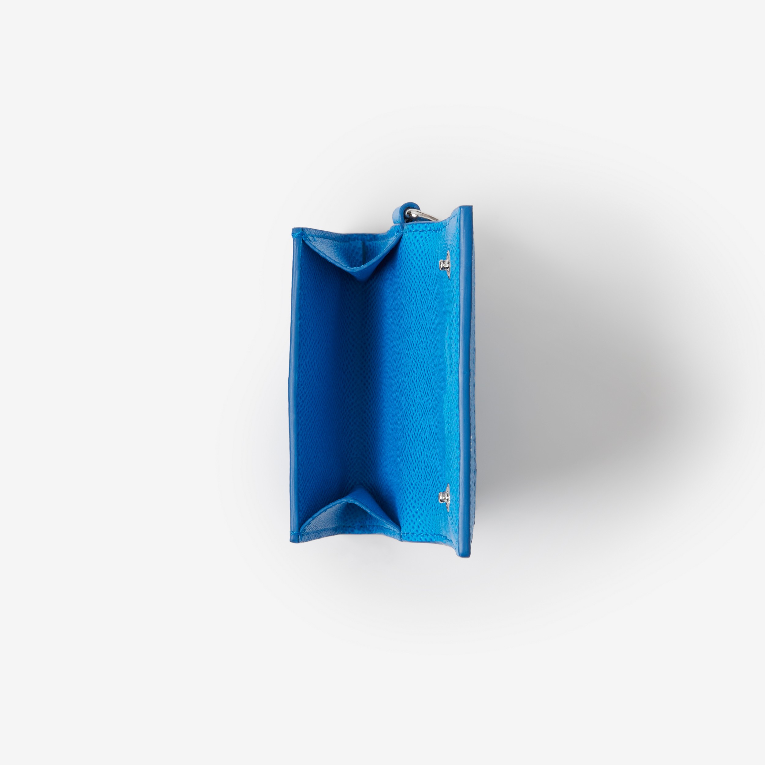 Porta-cartões TB de couro granulado com lanyard (Azul Vívido) - Homens | Burberry® oficial - 4