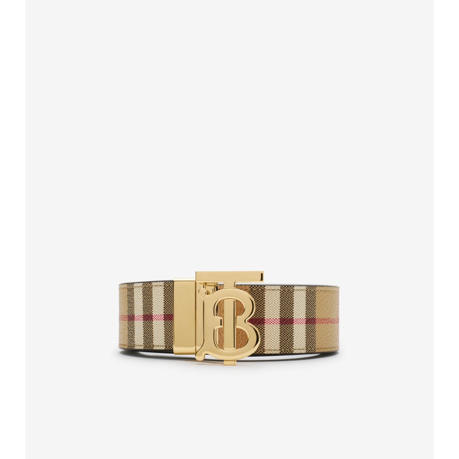 Burberry belt with gold buckle on sale