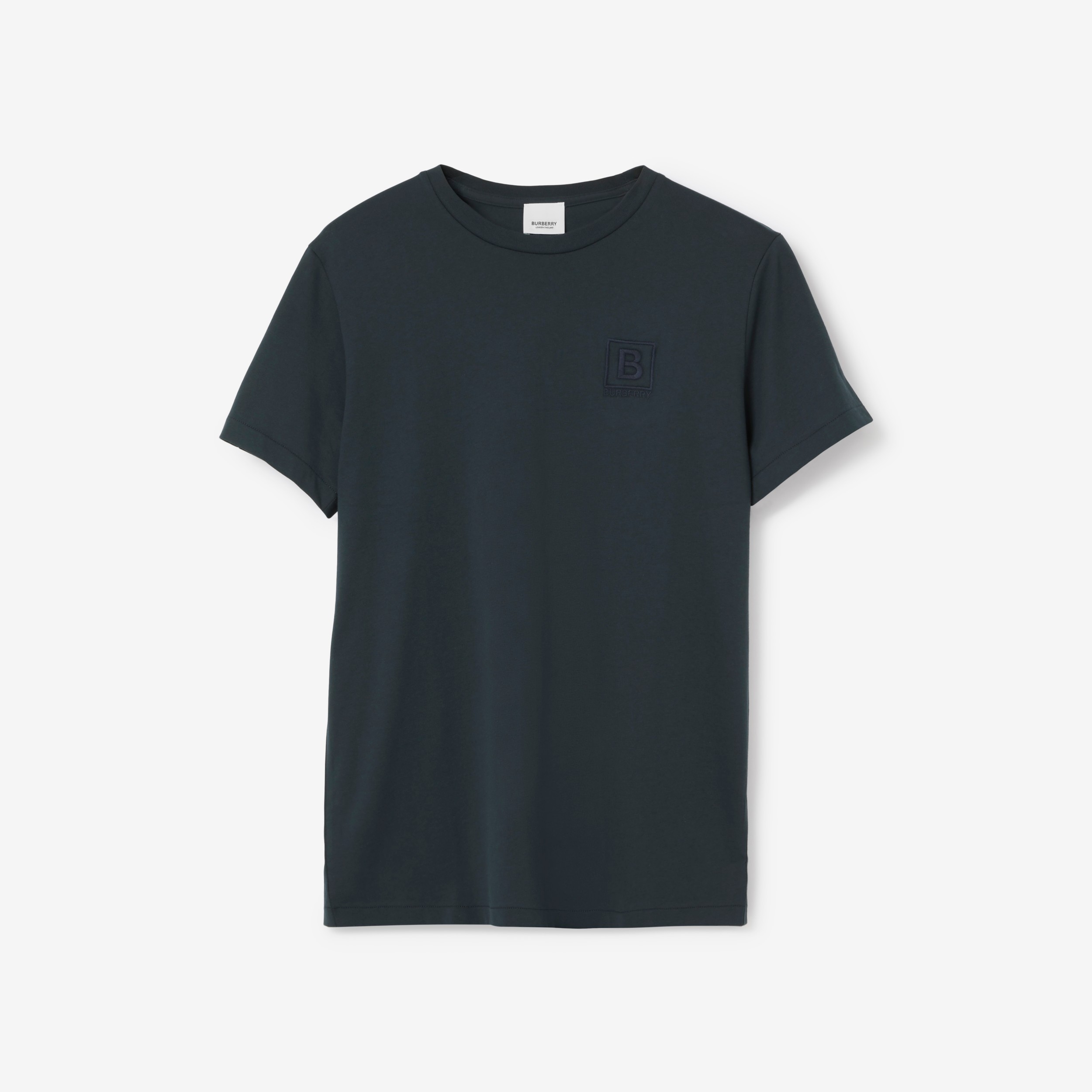 Camiseta de algodão com estampa gráfica de letra (Azul-marinho) - Homens |  Burberry® oficial