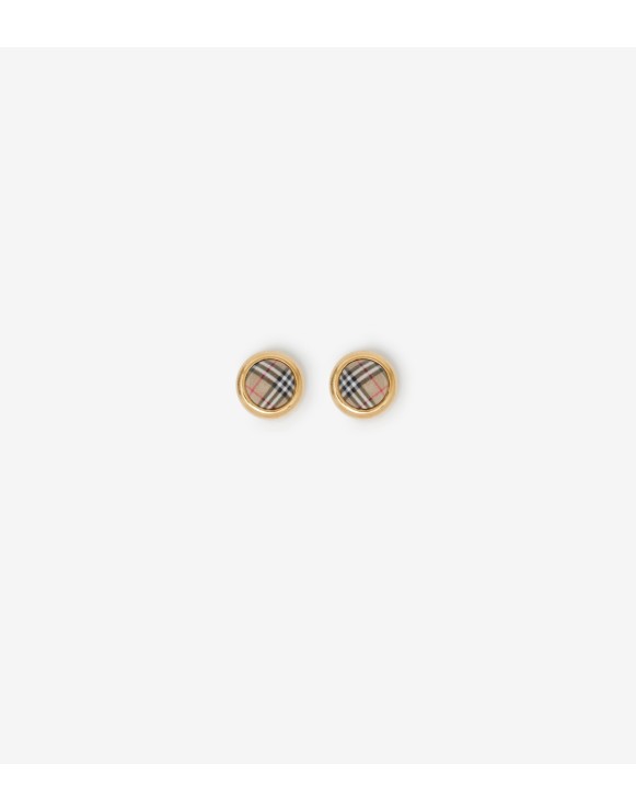 Check Stud Earrings