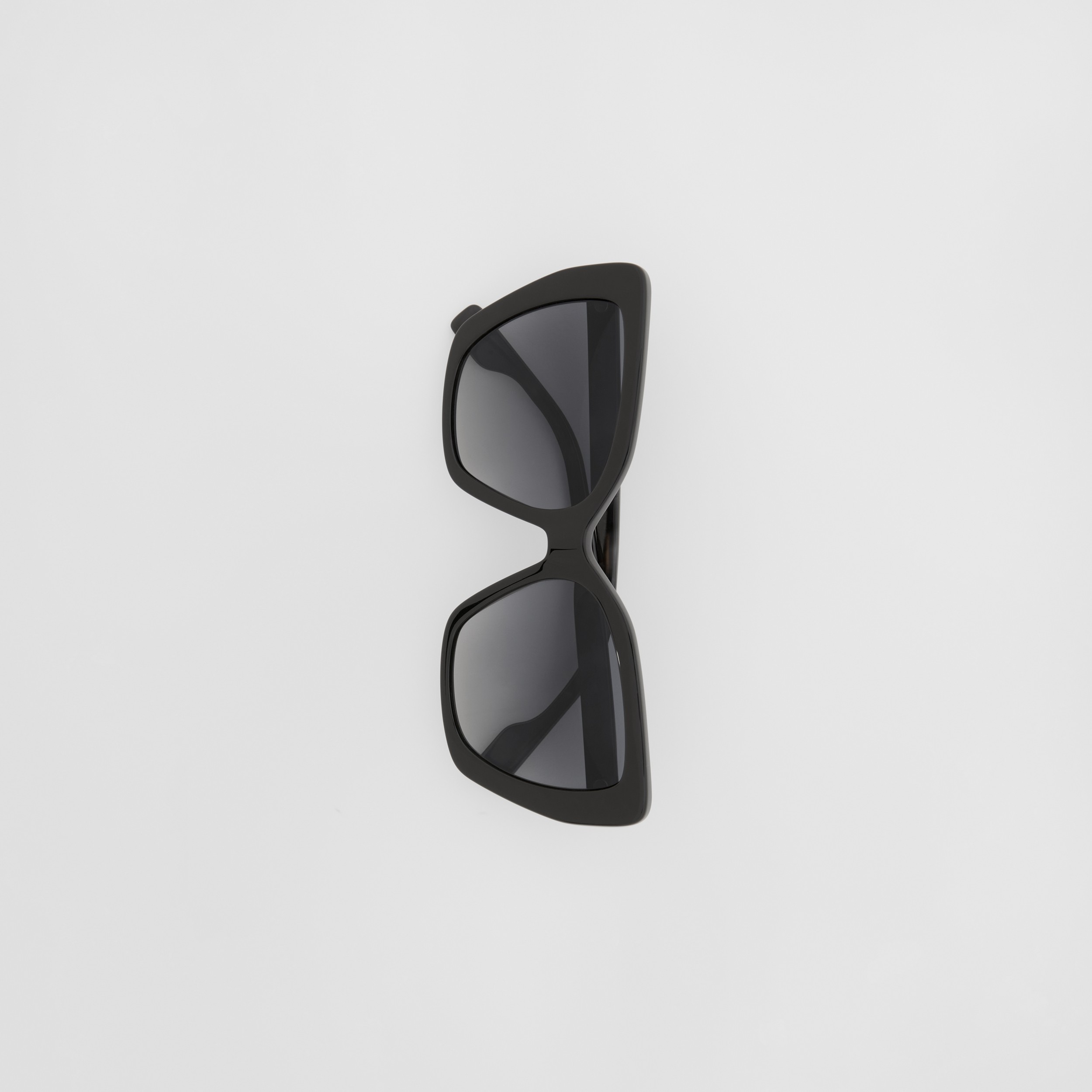 Check Cat-eye Frame Sunglasses in Black - Women | Burberry® Official - 3