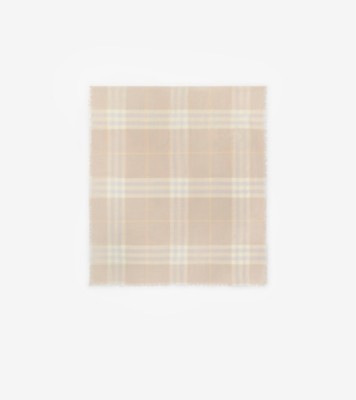 ワイド チェック ウールスカーフ (スモーク) | Burberry®公式サイト