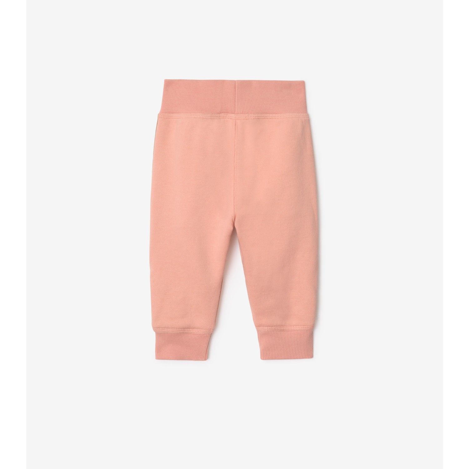 Check Trim Cotton Jogging Pants
