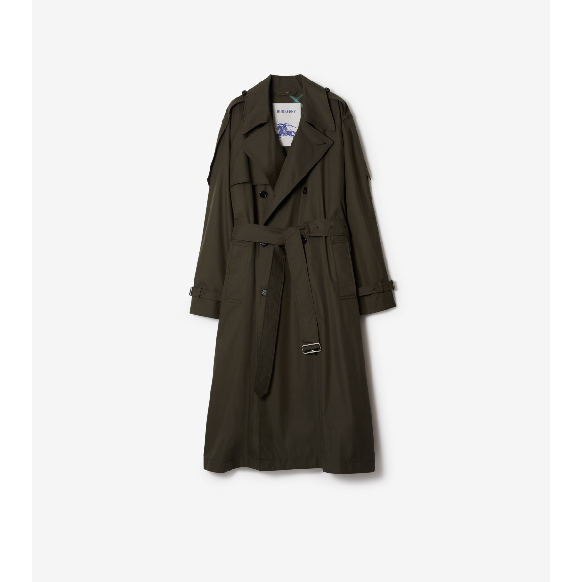 Burberry Check-plaid Reversible Trench Coat In Otter
