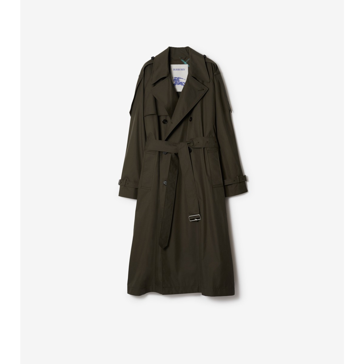 Shop Burberry Long Castleford Trench Coat In Otter