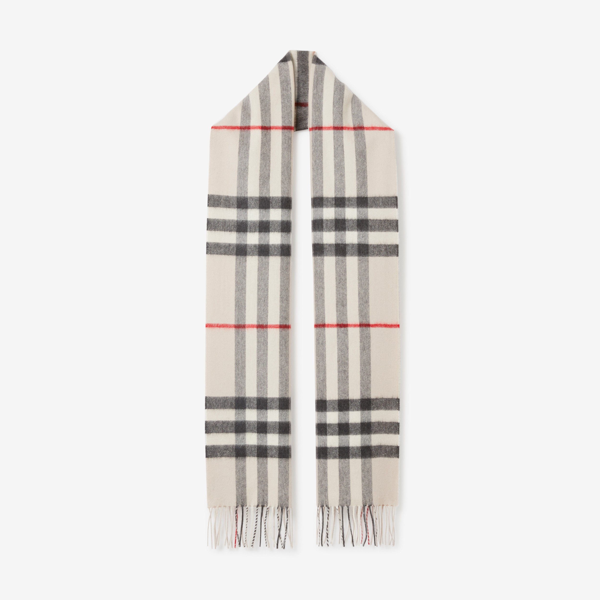 The Burberry Check Cashmere Scarf in Stone | Burberry® Official - 1