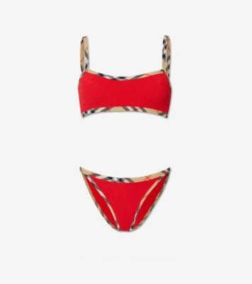 Tyler Bikini in Red - Women, Nylon | Burberry® Official