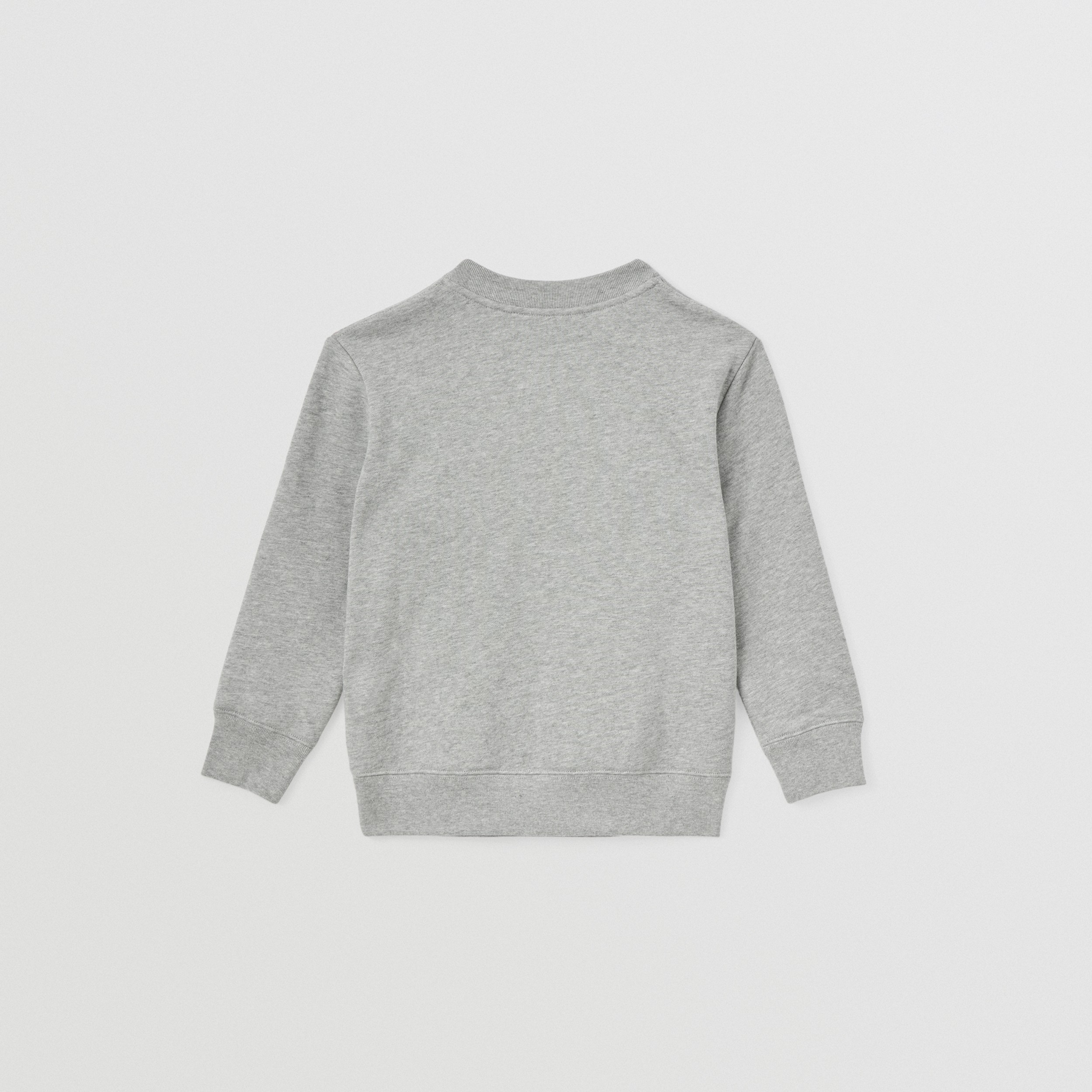 Thomas Bear Motif Cotton Sweatshirt in Grey Melange | Burberry® Official - 3