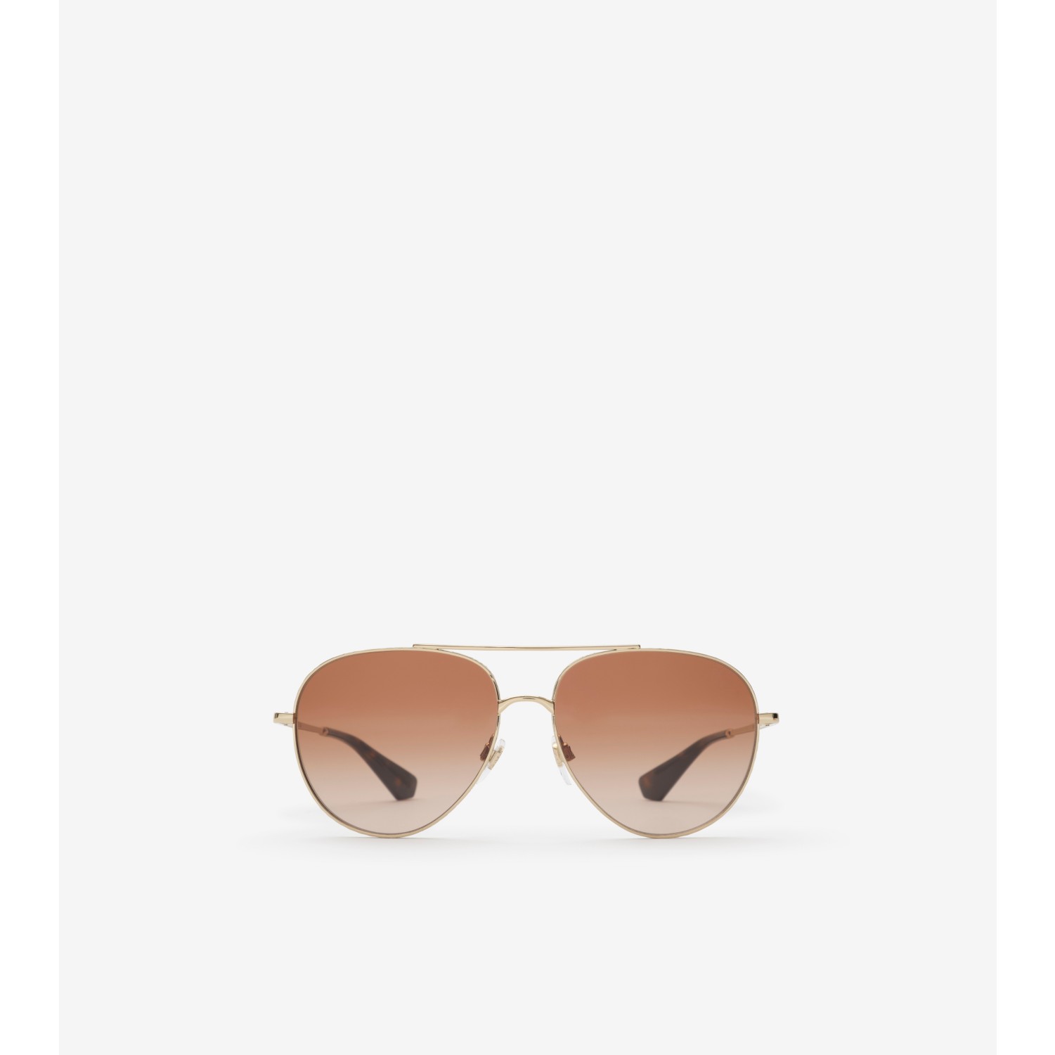 Metal Check Aviator Sunglasses