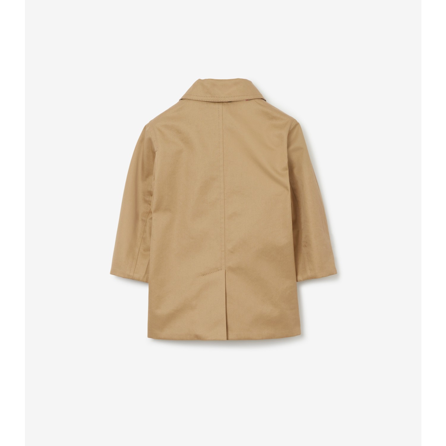 Car coat reversibile in gabardine Check